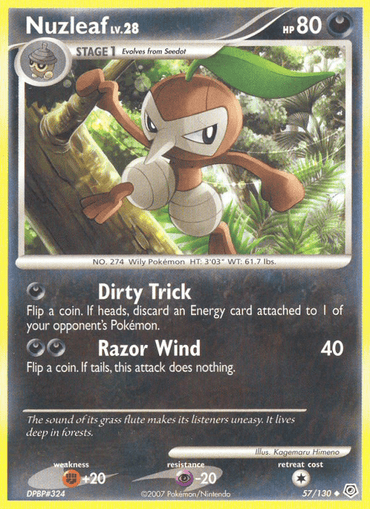 Nuzleaf (57/130) [Diamond & Pearl: Base Set] (Online Only)