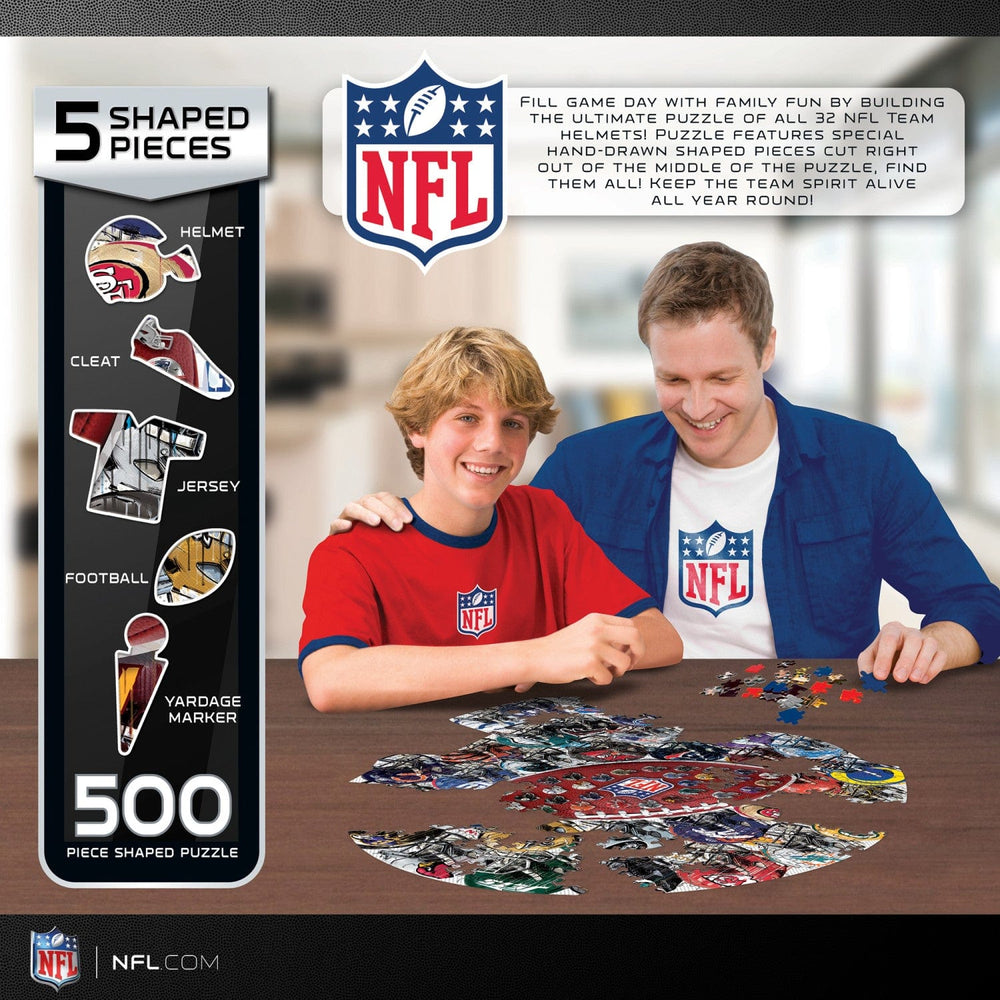 NFL - Helmet Drip Art 500 Piece Shaped Jigsaw Puzzle (ONLINE ORDER ONLY)