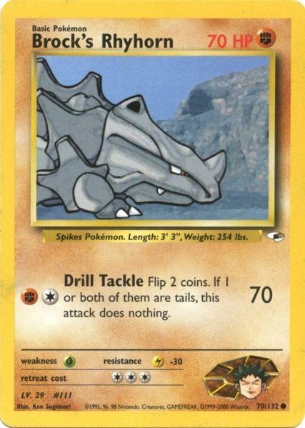Brock's Rhyhorn (70/132) [Gym Heroes Unlimited] (Online Only)