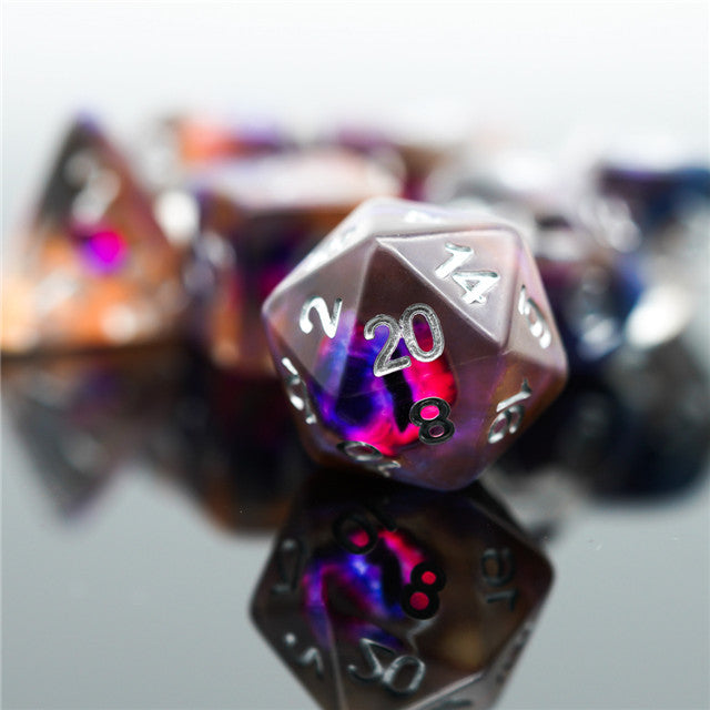 Demon Eye Dragon Eye Dice 7-Dice Set Resin Dungeons and Dragons Dice (Online Only)