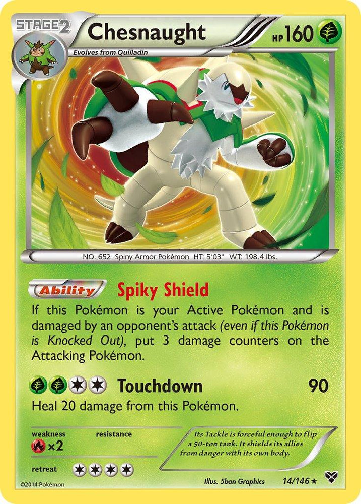Chesnaught (14/146) (Cosmos Holo) (Blister Exclusive) [XY: Base Set] (Online Only)