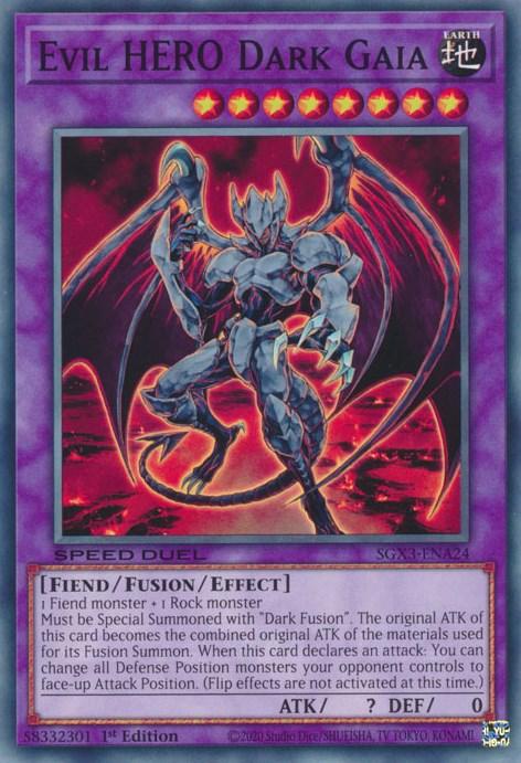 Evil HERO Dark Gaia [SGX3-ENA24] Common (ONLINE ORDER ONLY)