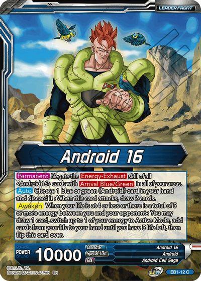 Android 16 // Android 16, Bottomless Inferno (EB1-12) [Battle Evolution Booster] (ONLINE ORDER ONLY)