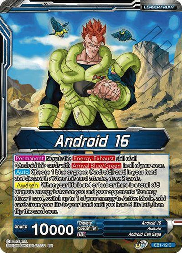 Android 16 // Android 16, Bottomless Inferno (EB1-12) [Battle Evolution Booster] (ONLINE ORDER ONLY)