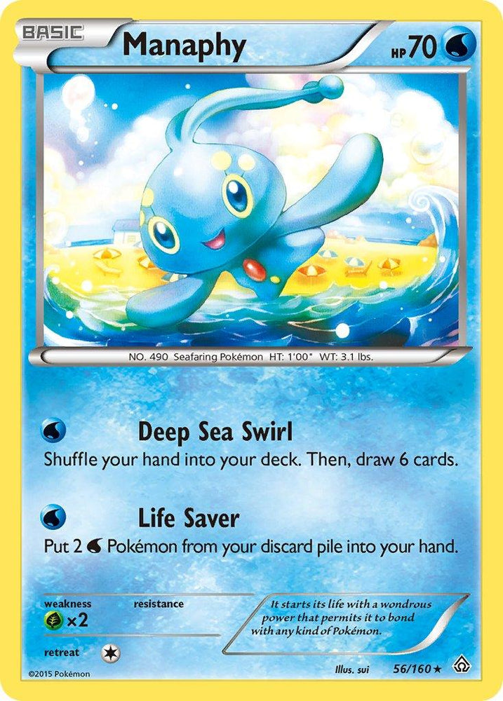 Manaphy (56/160) (Battle Arena Deck Exclusive) (Theme Deck Exclusive) [XY: Primal Clash] (Online Only)
