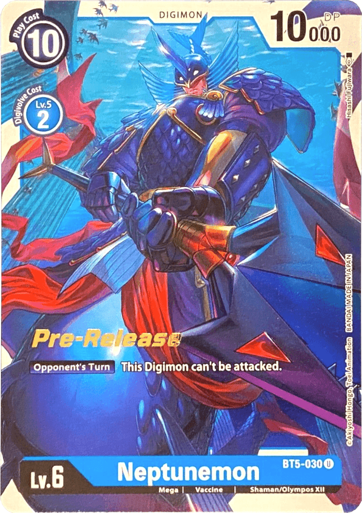 Neptunemon [BT5-030] [Battle of Omni Pre-Release Promos] (ONLINE ORDER ONLY)