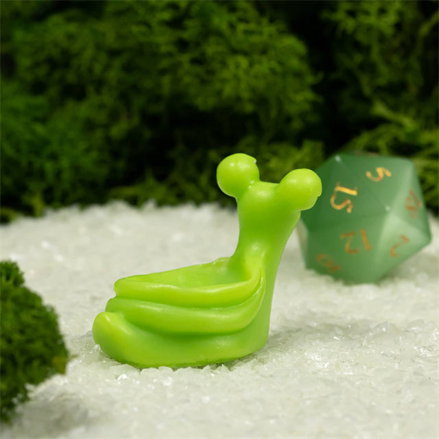 Green Snail d20 Stand: Small Plastic Novelty Item for Dice Lovers Desks (Online Only)