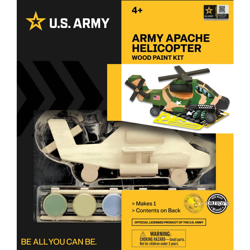 U.S. Army - Apache Helicopter Wood Craft & Paint Kit