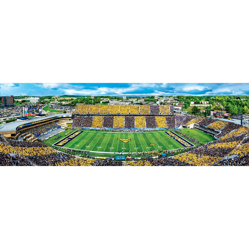 West Virginia Mountaineers - 1000 Piece Panoramic Jigsaw Puzzle - Center View (ONLINE ORDER ONLY)