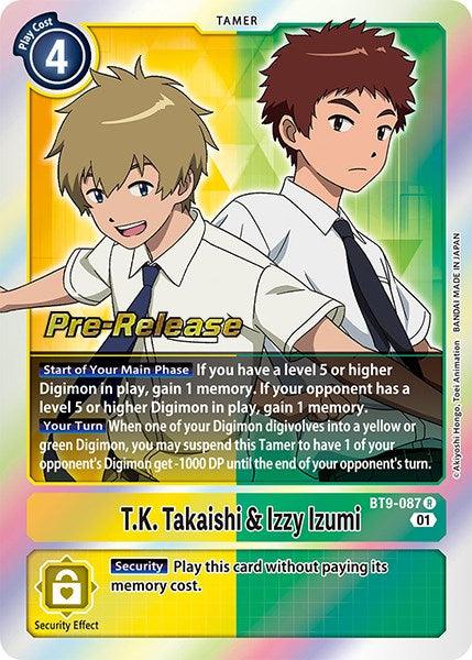 T.K. Takaishi & Izzy Izumi [BT9-087] [X Record Pre-Release Promos] (ONLINE ORDER ONLY)