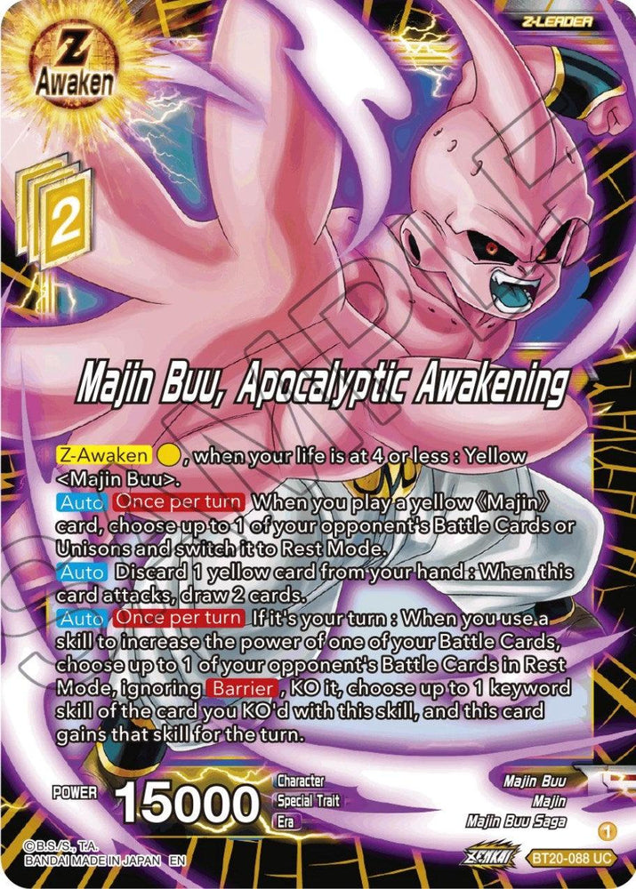 Majin Buu, Apocalyptic Awakening (BT20-088) [Power Absorbed] (ONLINE ORDER ONLY)