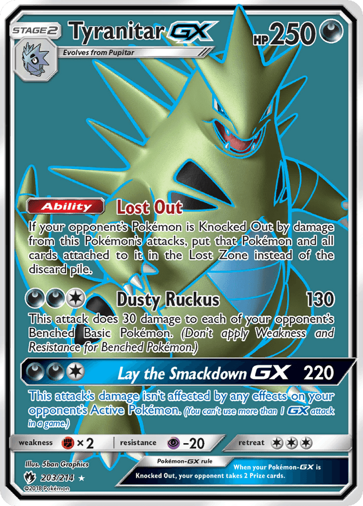 Tyranitar GX (203/214) [Sun & Moon: Lost Thunder] (Online Only)
