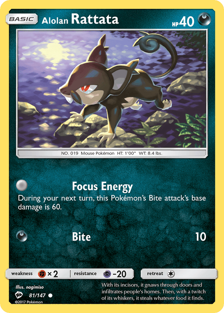 Alolan Rattata (81/147) [Sun & Moon: Burning Shadows] (Online Only)