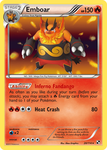 Emboar (20/114) [Black & White: Base Set] (Online Only)