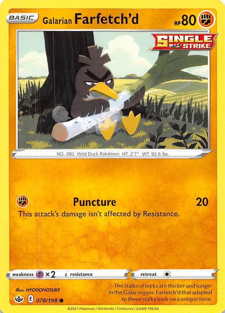 Galarian Farfetch'd (078/198) [Sword & Shield: Chilling Reign] (Online Only)