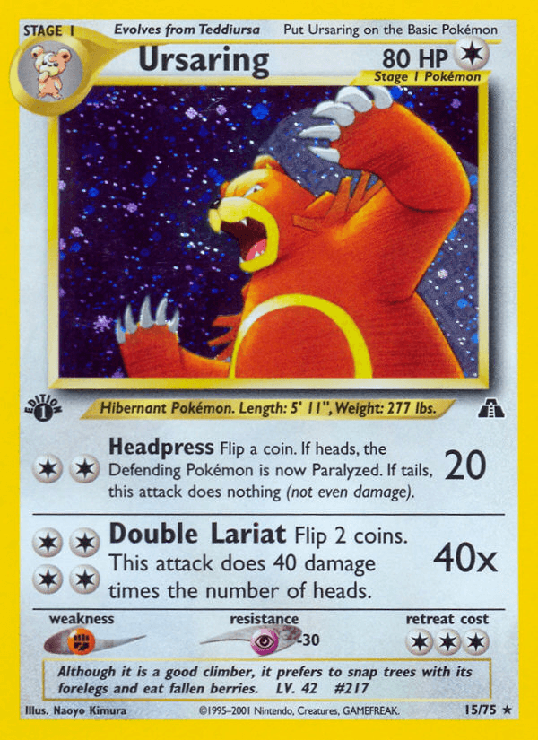 Ursaring (15/75) [Neo Discovery 1st Edition] (Online Only)