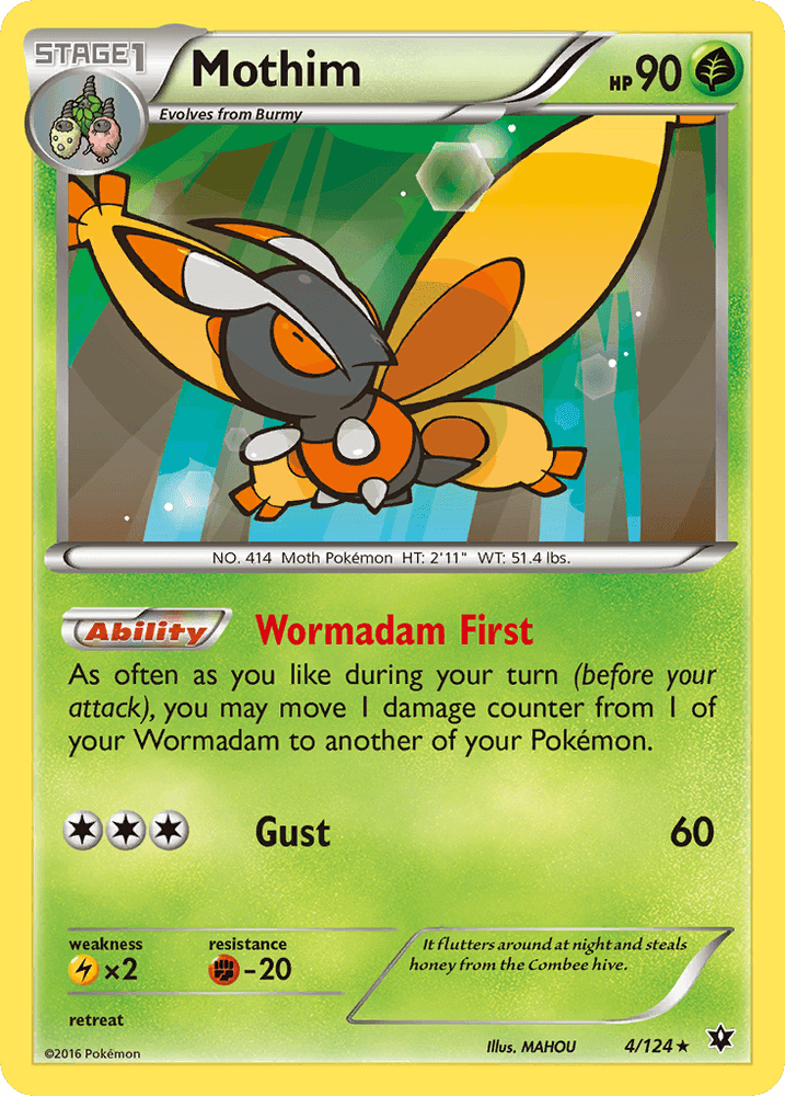 Mothim (4/124) [XY: Fates Collide] (Online Only)
