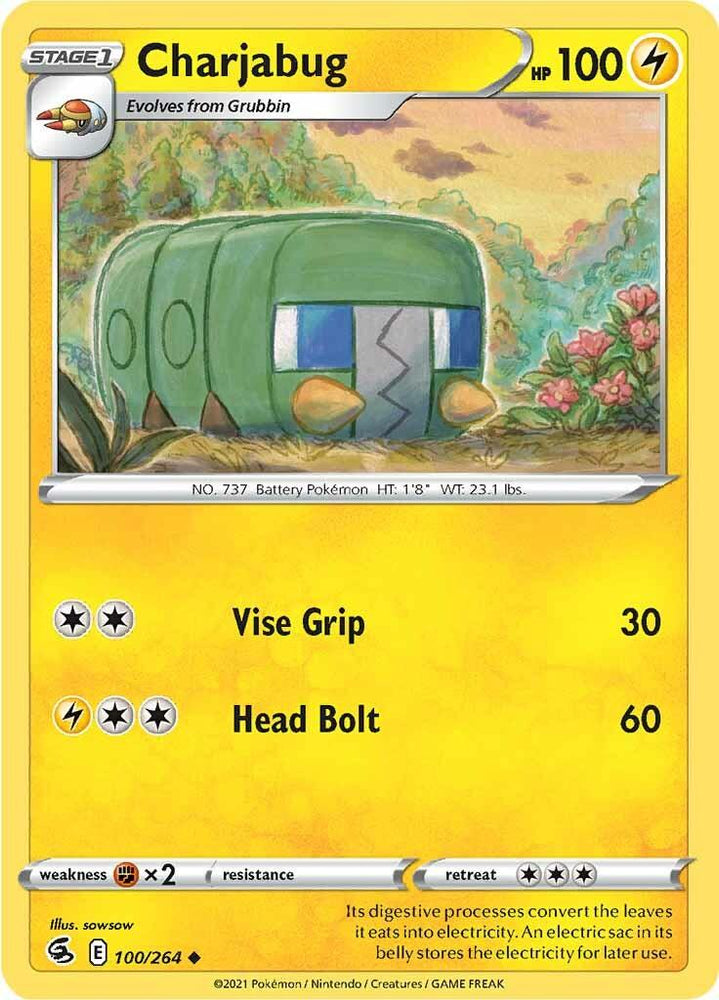 Charjabug (100/264) [Sword & Shield: Fusion Strike] (Online Only)
