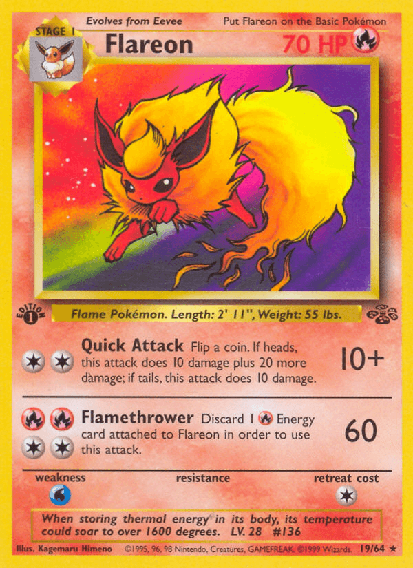 Flareon (19/64) [Jungle 1st Edition] (Online Only)