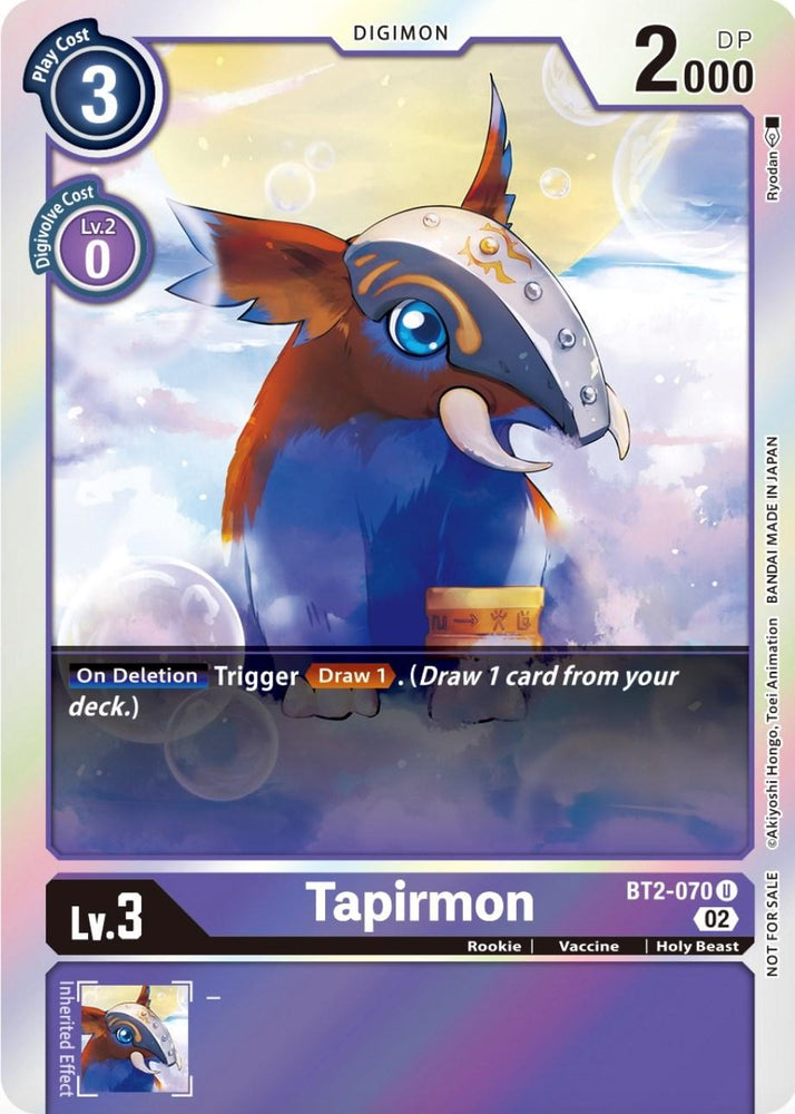 Tapirmon [BT2-070] (Official Tournament Pack Vol.8) [Release Special Booster Promos] (ONLINE ORDER ONLY)