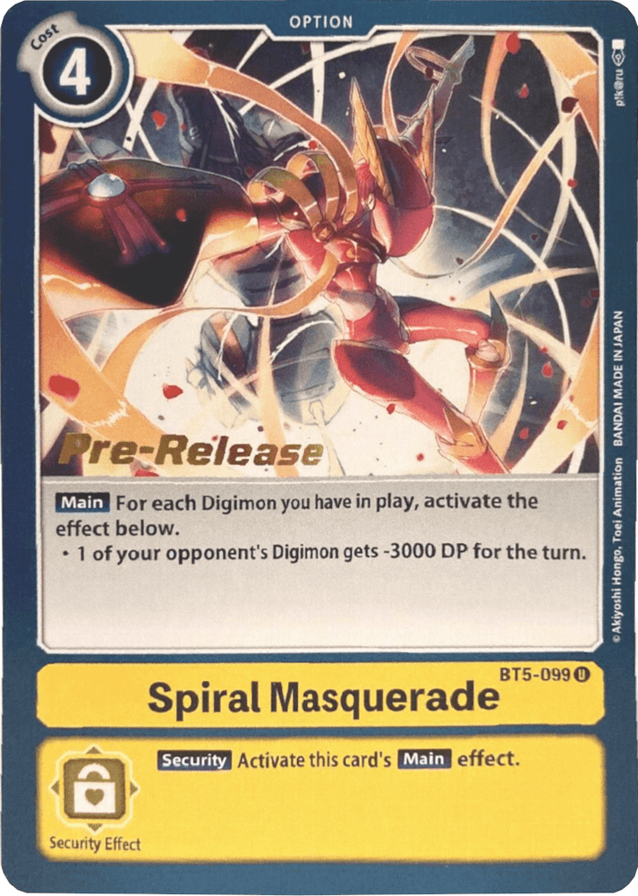 Spiral Masquerade [BT5-099] [Battle of Omni Pre-Release Promos] (ONLINE ORDER ONLY)