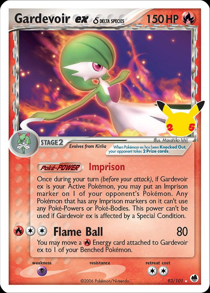 Gardevoir ex (93/101) (Delta Species) [Celebrations: 25th Anniversary - Classic Collection] (Online Only)