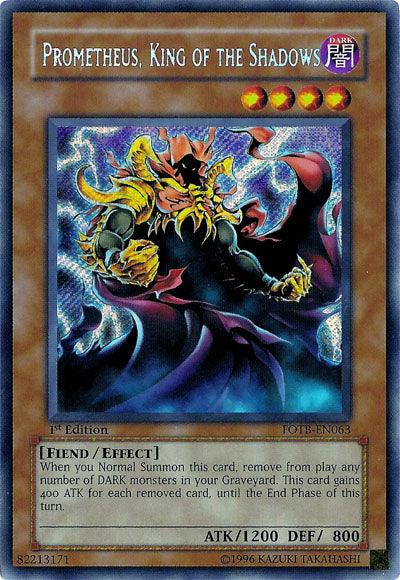 Prometheus, King of the Shadows [FOTB-EN063] Secret Rare (ONLINE ORDER ONLY)