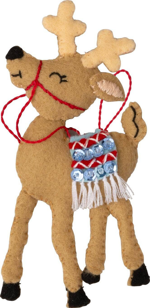 Bucilla North Pole This Way Felt Ornament Kit – Set of 6 Festive Christmas Ornaments (ONLINE ORDER ONLY)