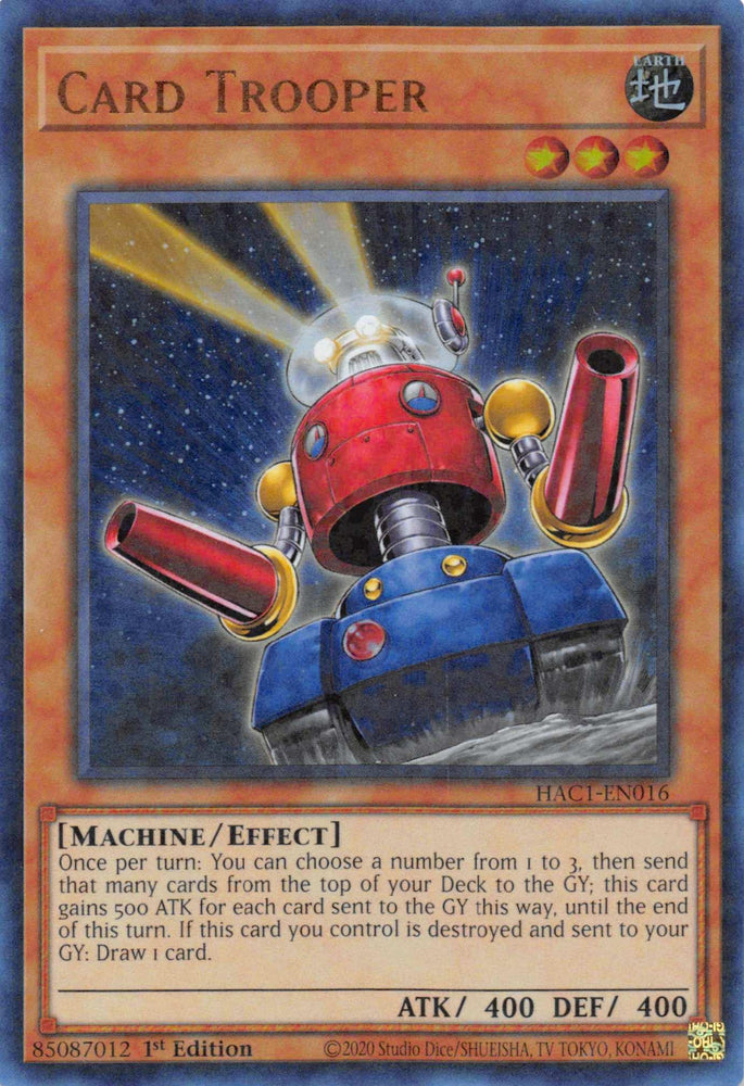 Card Trooper (Duel Terminal) [HAC1-EN016] Parallel Rare (ONLINE ORDER ONLY)