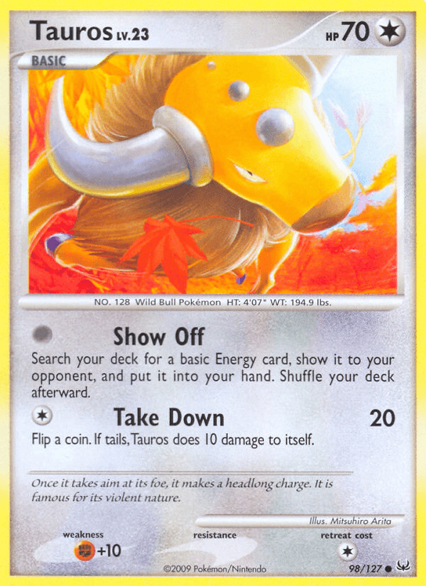 Tauros (98/127) [Platinum: Base Set] (Online Only)