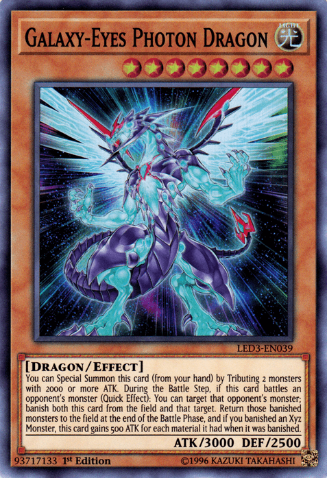 Galaxy-Eyes Photon Dragon [LED3-EN039] Super Rare (ONLINE ORDER ONLY)