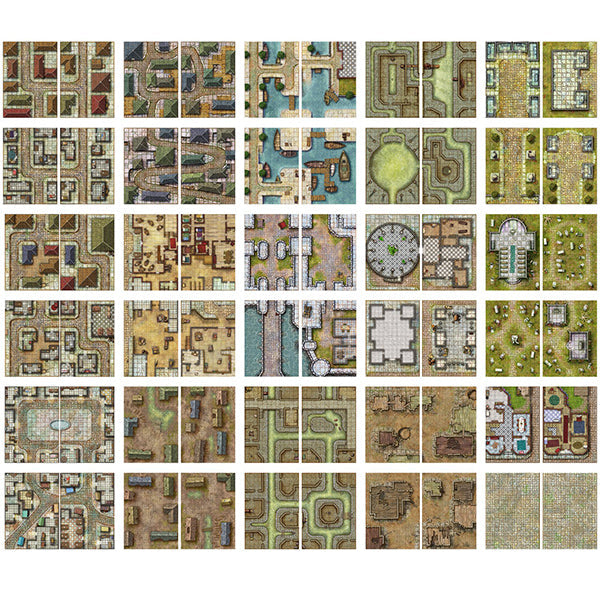 Giant Book of Battle Mats - Streets, Sewers, & Cemeteries (Online Order Only)