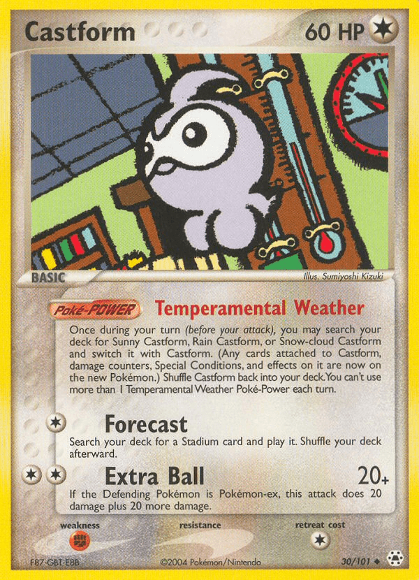 Castform (30/101) [EX: Hidden Legends] (Online Only)