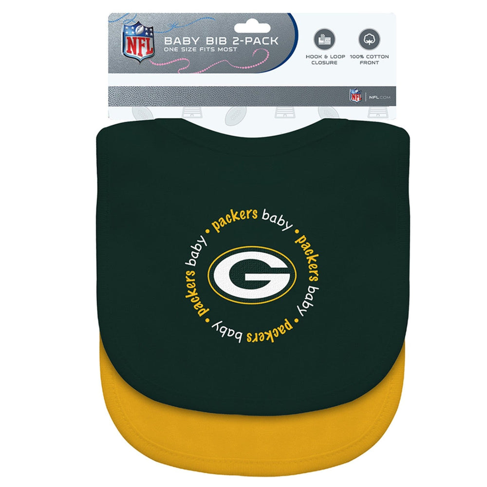 Green Bay Packers - Baby Bibs 2-Pack - Green & Yellow (ONLINE ORDER ONLY)