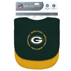Green Bay Packers - Baby Bibs 2-Pack - Green & Yellow (ONLINE ORDER ONLY)