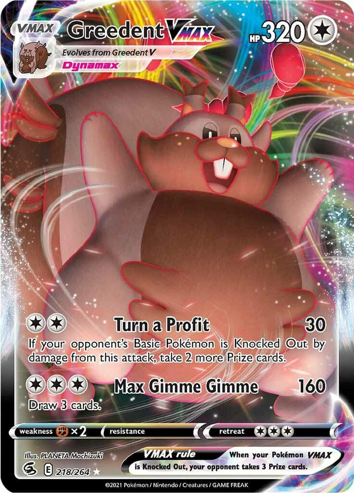 Greedent VMAX (218/264) [Sword & Shield: Fusion Strike] (Online Only)