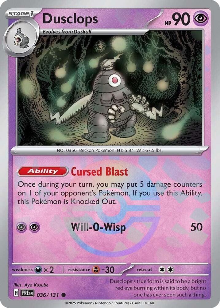 Dusclops (036/131) (Poke Ball Pattern) [Scarlet & Violet: Prismatic Evolutions] (Online Only)