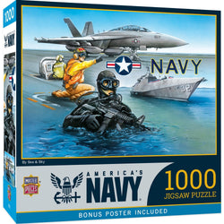 America's Navy - By Sea & Sky 1000 Piece Jigsaw Puzzle (ONLINE ORDER ONLY)