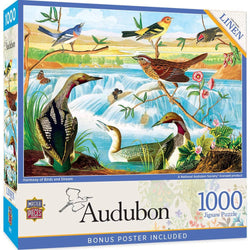 Audubon - Harmony of Birds and Stream 1000 Piece Jigsaw Puzzle (ONLINE ORDER ONLY)