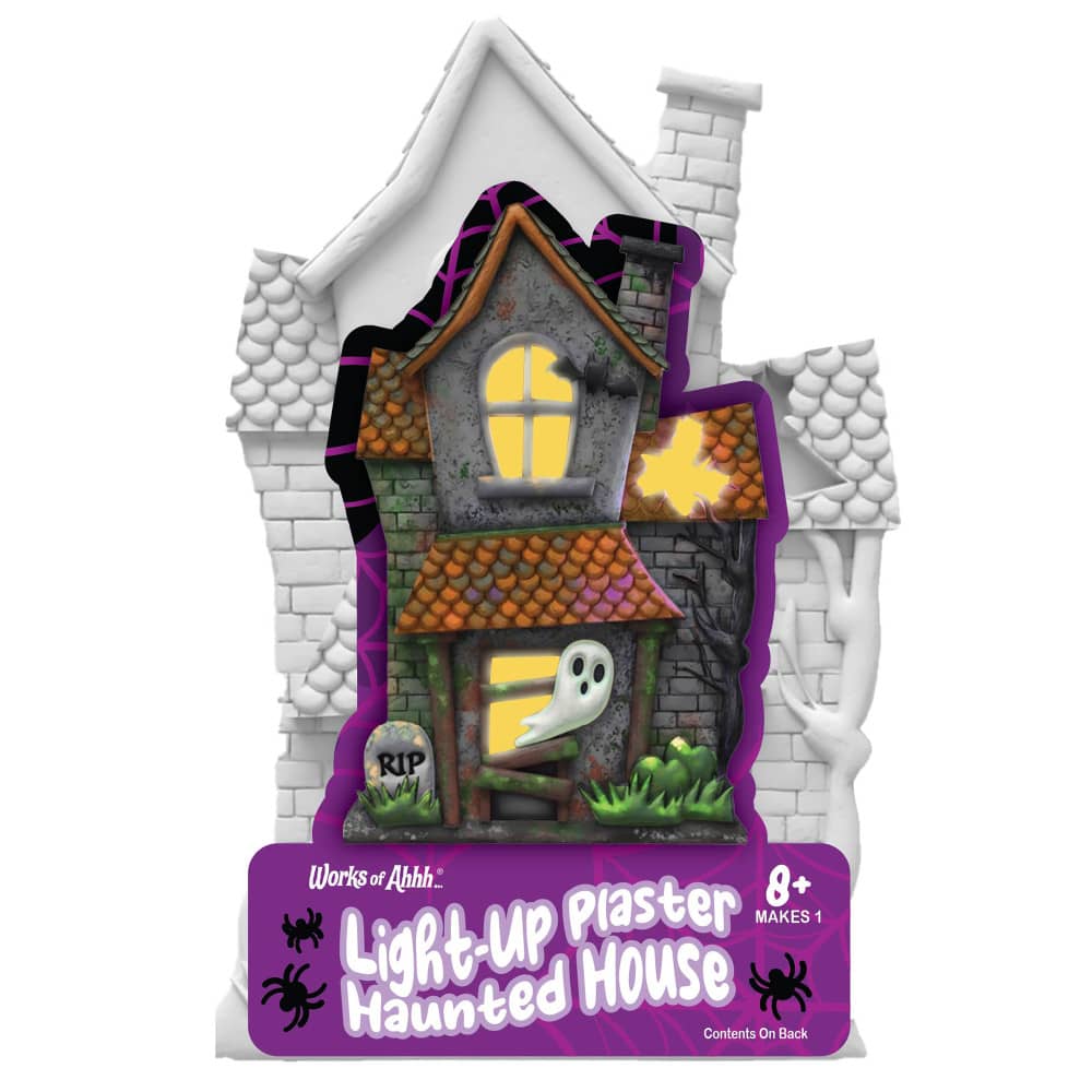 Haunted House - 6" Light-Up Plaster Paint Kit