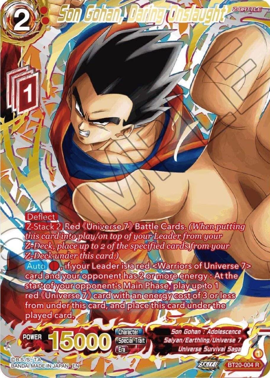 Son Gohan, Daring Onslaught (Gold-Stamped) (BT20-004) [Power Absorbed] (ONLINE ORDER ONLY)