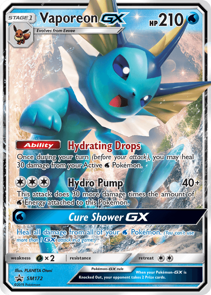 Vaporeon GX (SM172) [Sun & Moon: Black Star Promos] (Online Only)