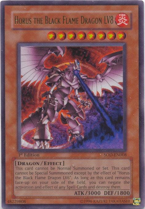 Horus the Black Flame Dragon LV8 [SOD-EN008] Ultra Rare (ONLINE ORDER ONLY)