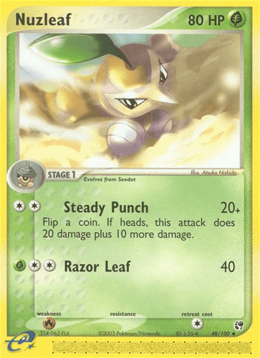 Nuzleaf (48/100) [EX: Sandstorm] (Online Only)