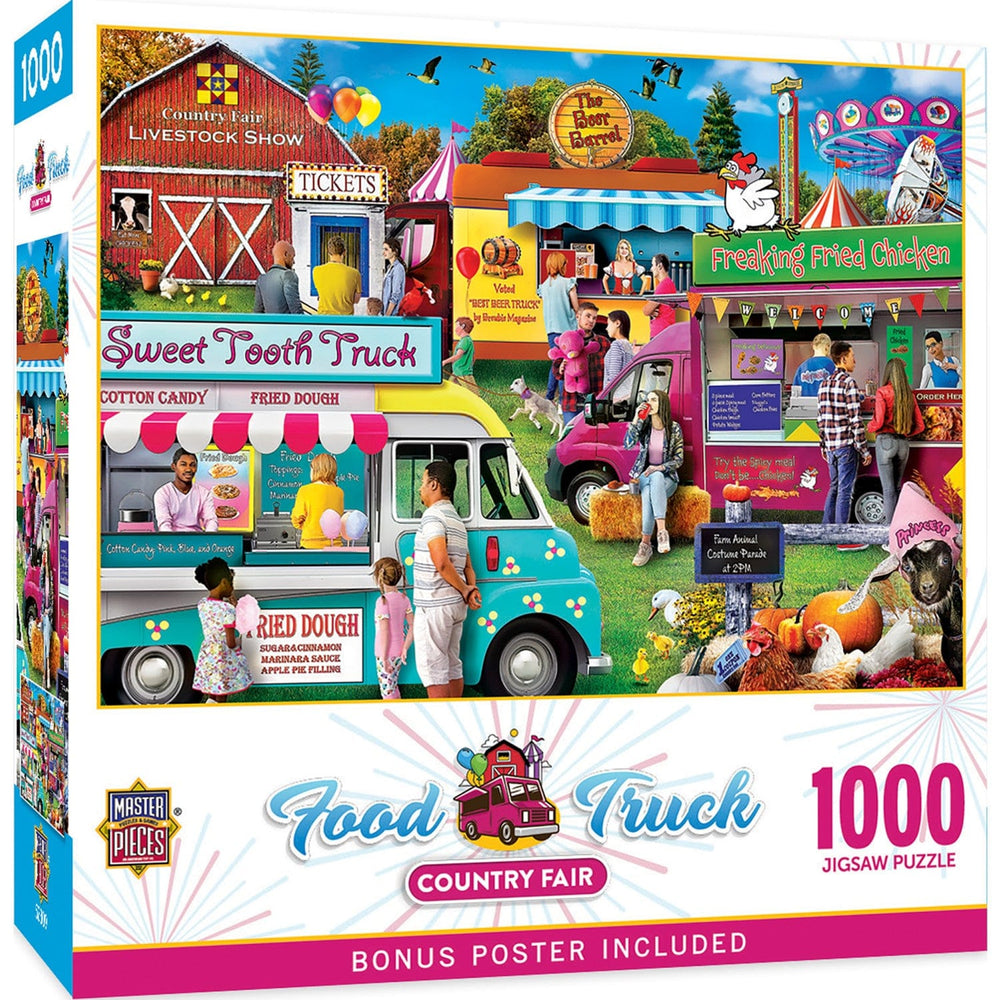 Food Truck Roundup - Country Fair 1000 Piece Jigsaw Puzzle (ONLINE ORDER ONLY)