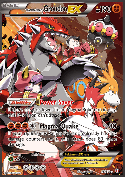 Team Magma's Groudon ex (15/34) [XY: Double Crisis] (Online Only)