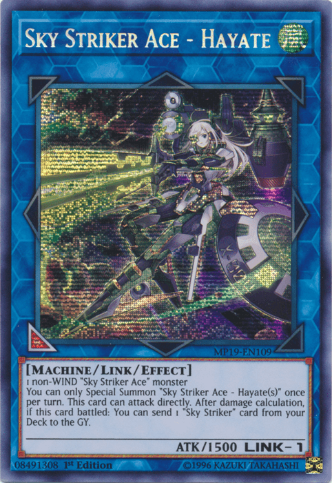 Sky Striker Ace - Hayate [MP19-EN109] Prismatic Secret Rare (ONLINE ORDER ONLY)