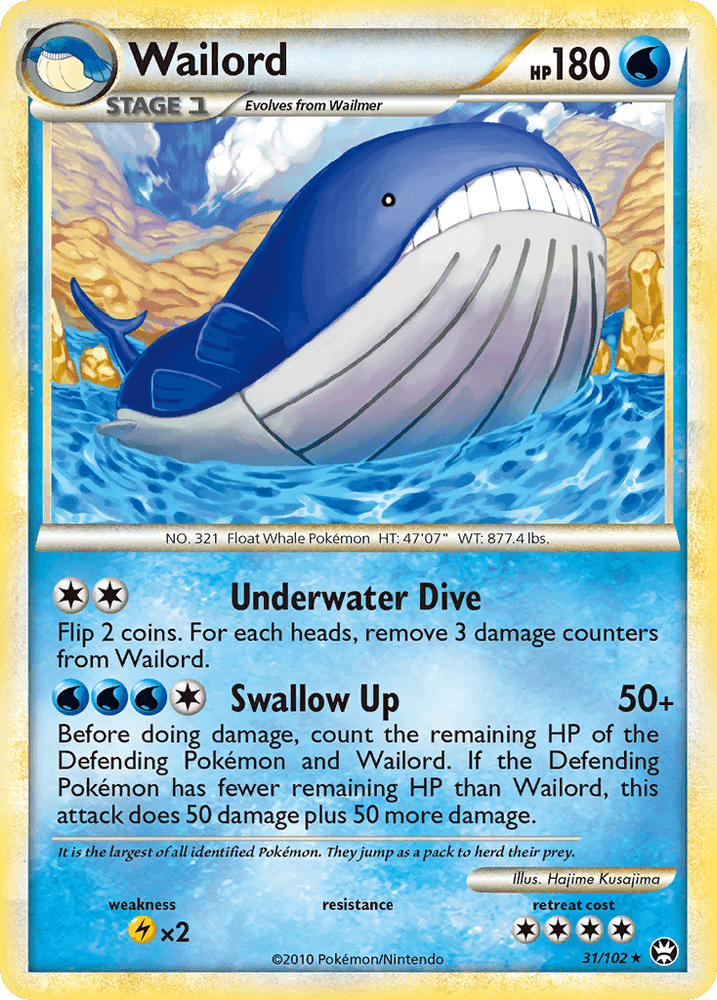 Wailord (31/102) [HeartGold & SoulSilver: Triumphant] (Online Only)