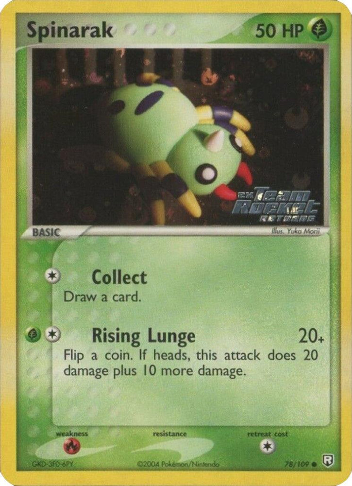Spinarak (78/109) (Stamped) [EX: Team Rocket Returns] (Online Only)