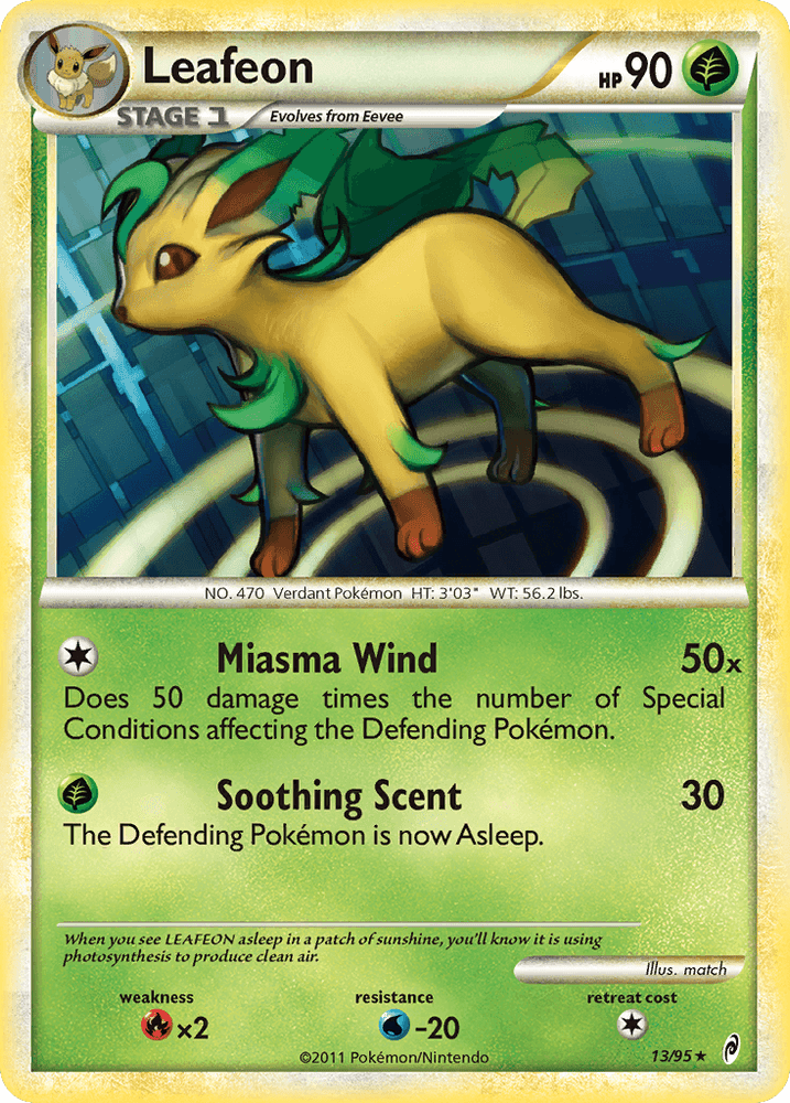 Leafeon (13/95) [HeartGold & SoulSilver: Call of Legends] (Online Only)